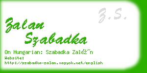 zalan szabadka business card